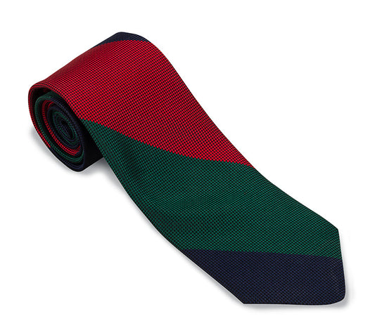 R. Hanauer Red/Green/Navy 3/4" Stripes Necktie - F5988