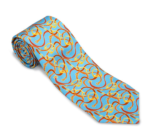 R. Hanauer Blue Baxter Stirrups Necktie - F5983