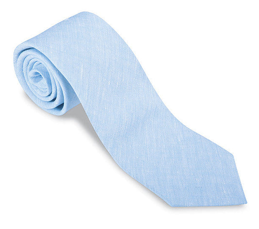 R. Hanauer Blue Rishra Linen Necktie - F2842