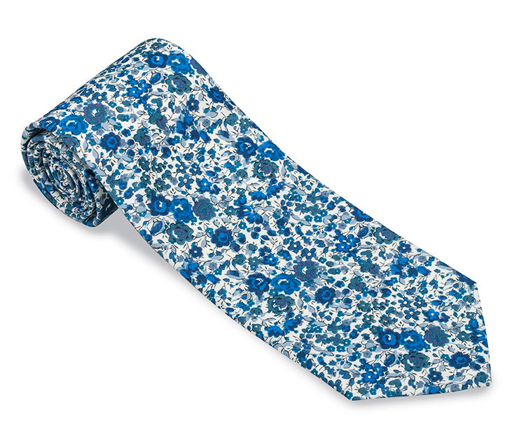 R. Hanauer Dark Blue Emma & Georgina Liberty London Necktie - F5299