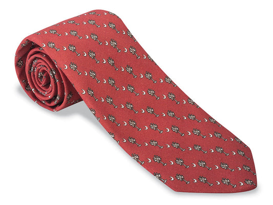 R. Hanauer Garnet Palmetto Necktie - F4855