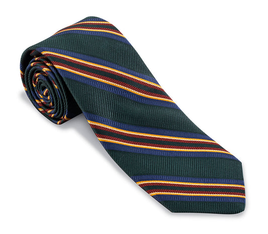 R. Hanauer Green Mogador Stripes Necktie - F5813