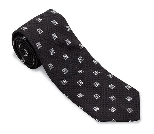 R. Hanauer Black Heather Medallions Necktie - F5829