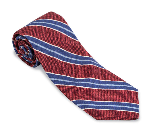R. Hanauer Red Brendan Stripes Necktie - F5807