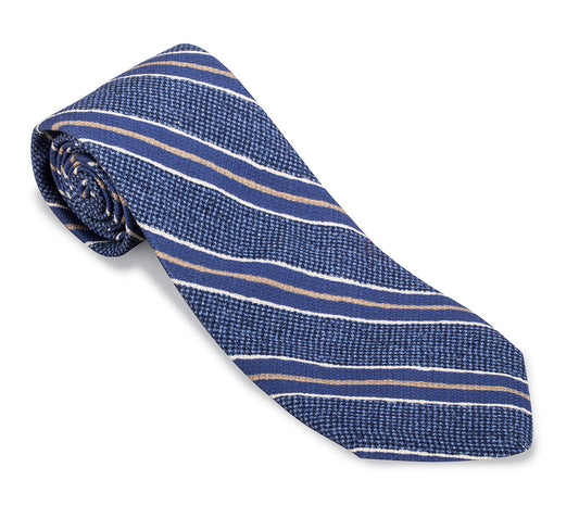 R. Hanauer Blue Brendan Stripes Necktie - F5806