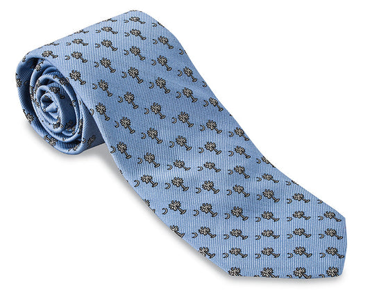 R. Hanauer Blue Palmetto Necktie - F2266