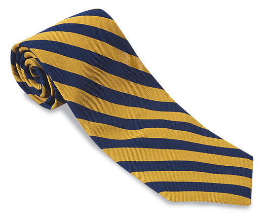 R. Hanauer Navy/Gold Bar Stripes Necktie - F625