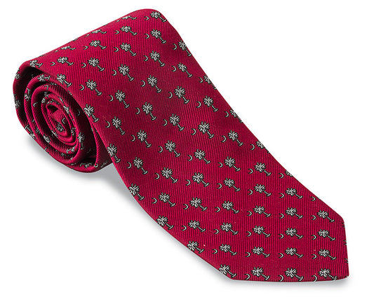 R. Hanauer Garnet Palmetto Necktie - F1823