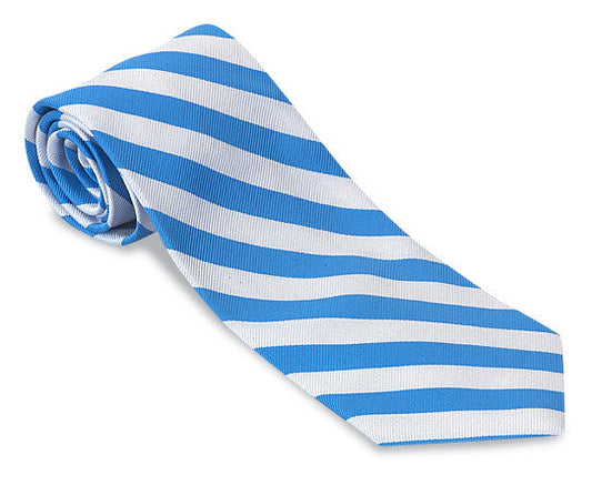 R. Hanauer Blue/White Bar Stripes Necktie - F619