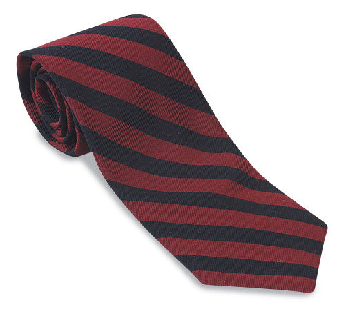 R. Hanauer Garnet/Black Bar Stripes Necktie - F618