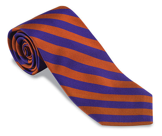 R. Hanauer Purple/Orange Bar Stripes Necktie - F1752
