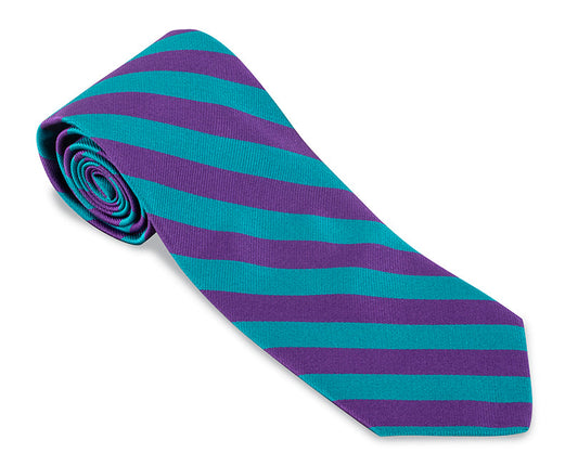 R. Hanauer Purple/Teal Bar Stripes Necktie - F5491