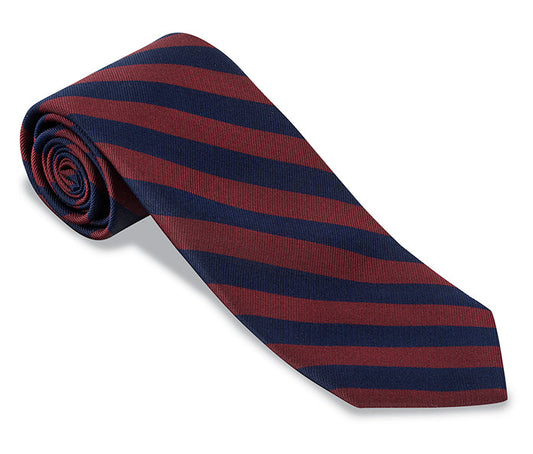 R. Hanauer Navy/Burgundy Bar Stripes Necktie - F628