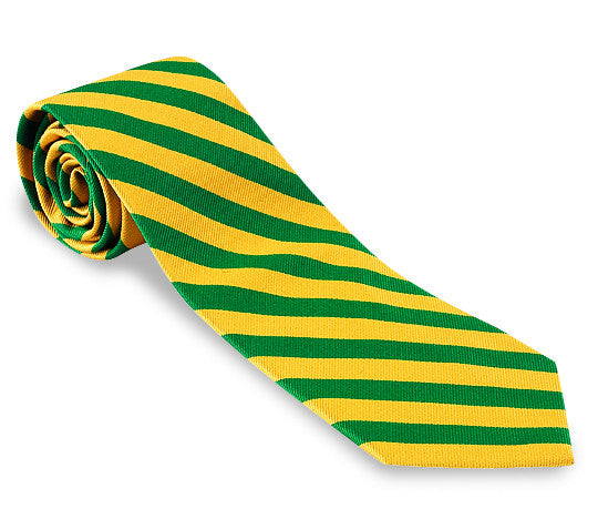 R. Hanauer Gold/Green Bar Stripes Necktie - F1406
