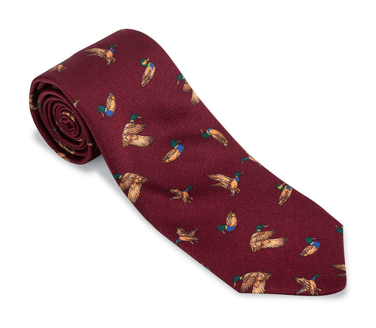 R. Hanauer Burgundy Bridgewater Ducks Necktie - F5799