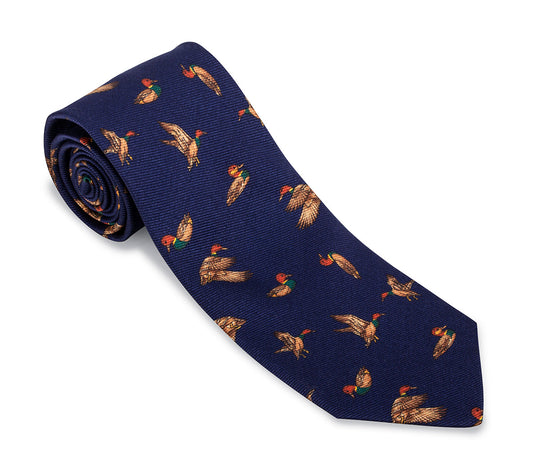 R. Hanauer Navy Bridgewater Ducks Necktie - F5798