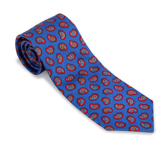 R. Hanauer Blue Bridgewater Pine Necktie - F5790