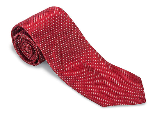 R. Hanauer Red Runnymede Pin Dots Necktie - F4949