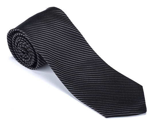 R. Hanauer Black Ottoman Necktie - F3775