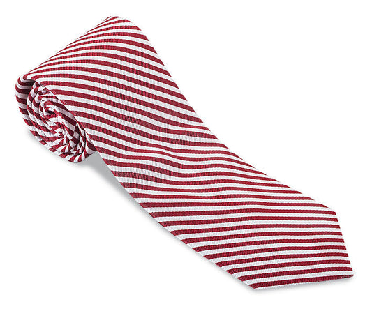 R. Hanauer Red/White Sherman Striped Necktie - F2543