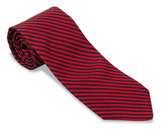 R. Hanauer Red/Black Sherman Striped Necktie - F3577