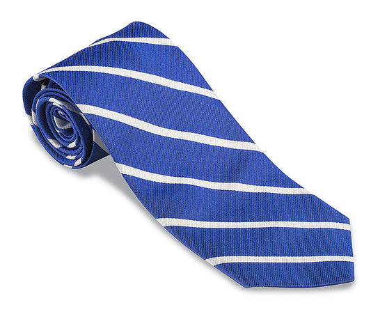 R. Hanauer Royal/White Buckingham Striped Necktie - F2791