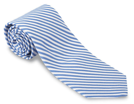 R. Hanauer Light Blue/White Sherman Striped Necktie - F2545
