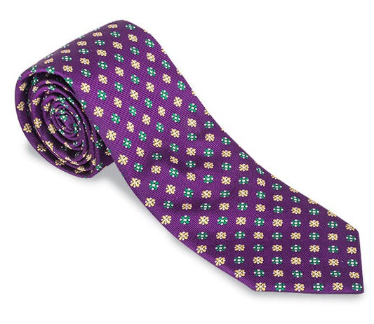 R. Hanauer Mardi Gras Floral Necktie - F4961