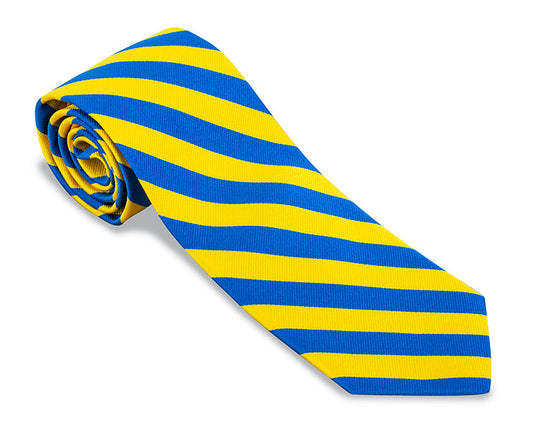 R. Hanauer Yellow/Blue Bar Stripes Necktie - F5078