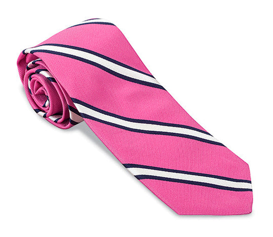 R. Hanauer Pink Butler Stripes Necktie
