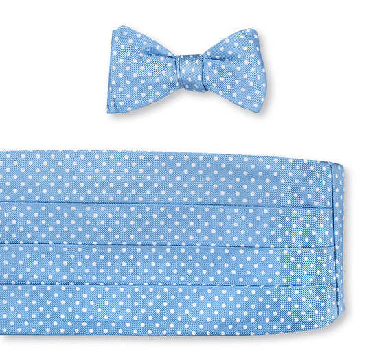 R. Hanauer Blue/White University Dots Cummerbund Set - CB2386