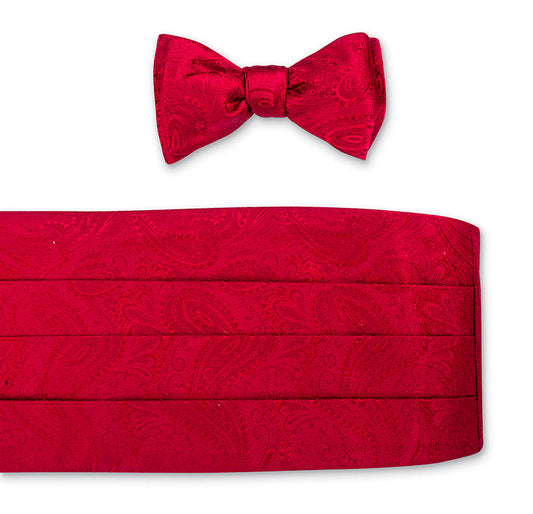 R. Hanauer Red Paisley Cummerbund Set - CB3717