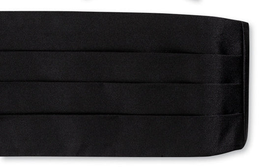 R. Hanauer Formal Black Satin Cummerbund - C598