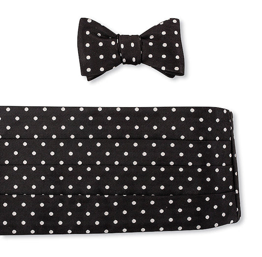 R. Hanauer Black/Silver Vero Dots Cummerbund Set - CB2013