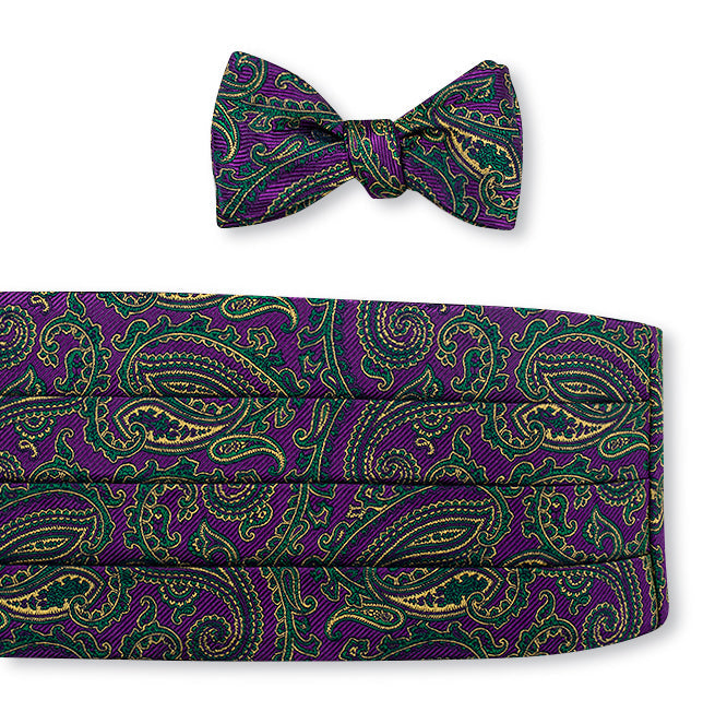 R. Hanauer Mardi Gras Paisley Cummerbund Set - CB4475