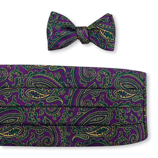 R. Hanauer Mardi Gras Paisley Cummerbund Set - CB4475