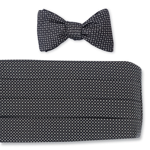 R. Hanauer Black Pendleton Neats Cummerbund Set - CB4952