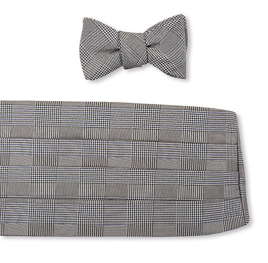 R. Hanauer Black/ Royal Glen Plaid Cummerbund Set - CB470