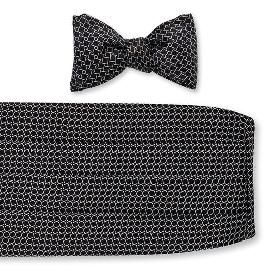 R. Hanauer Black Monroe Links Cummerbund Set - CB5209