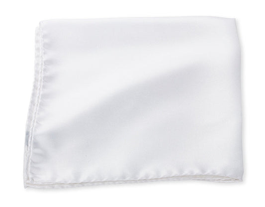 R. Hanauer Solid White Pocket Square