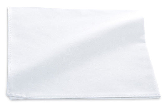 R. Hanauer White Cotton Pocket Square - 100