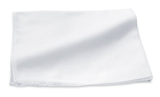 R. Hanauer White Cotton Pocket Square - 200