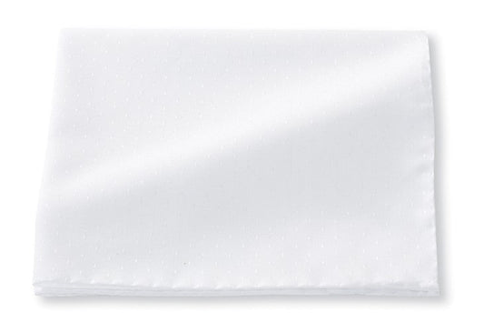 R. Hanauer White Cotton Pocket Square - 201