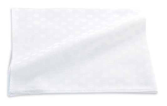 R. Hanauer White Cotton Pocket Square - 202