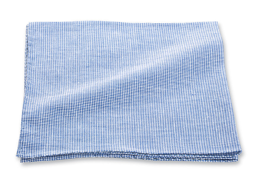 R. Hanauer Light Blue Check Pocket Square - 5943
