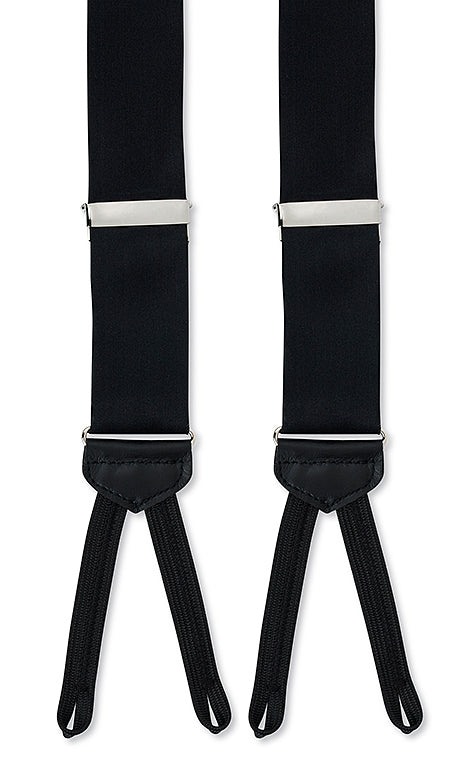 R. Hanauer Black Satin Suspenders