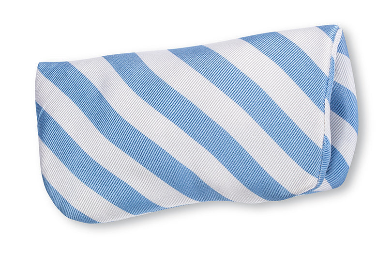 R. Hanauer Carolina Blue/White Bar Striped Eyeglass Case - GC619