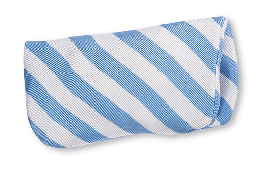 R. Hanauer Carolina Blue/White Bar Striped Eyeglass Case - GC619