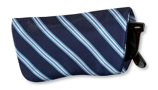 R. Hanauer Navy Brooks Stripes Eyeglass Case - GC1788