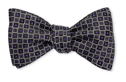 R. Hanauer Black/Purple Academy Neats Bow Tie - B5677